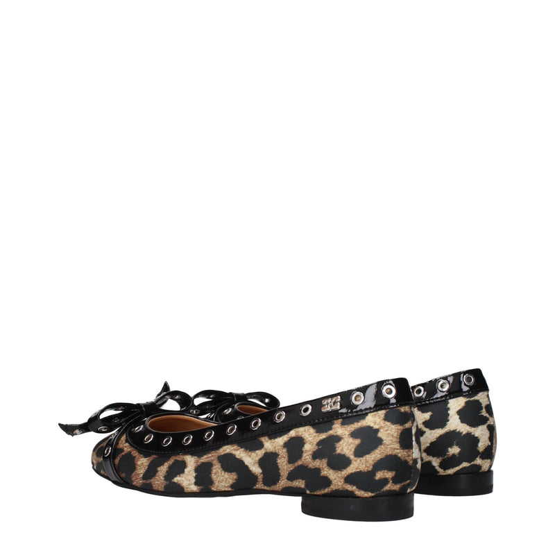 Ganni Brown Fabric Ballet Flats - Élégance et Confort