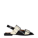 Ganni Black Polyethylene Flat Sandals - Élégance et Confort