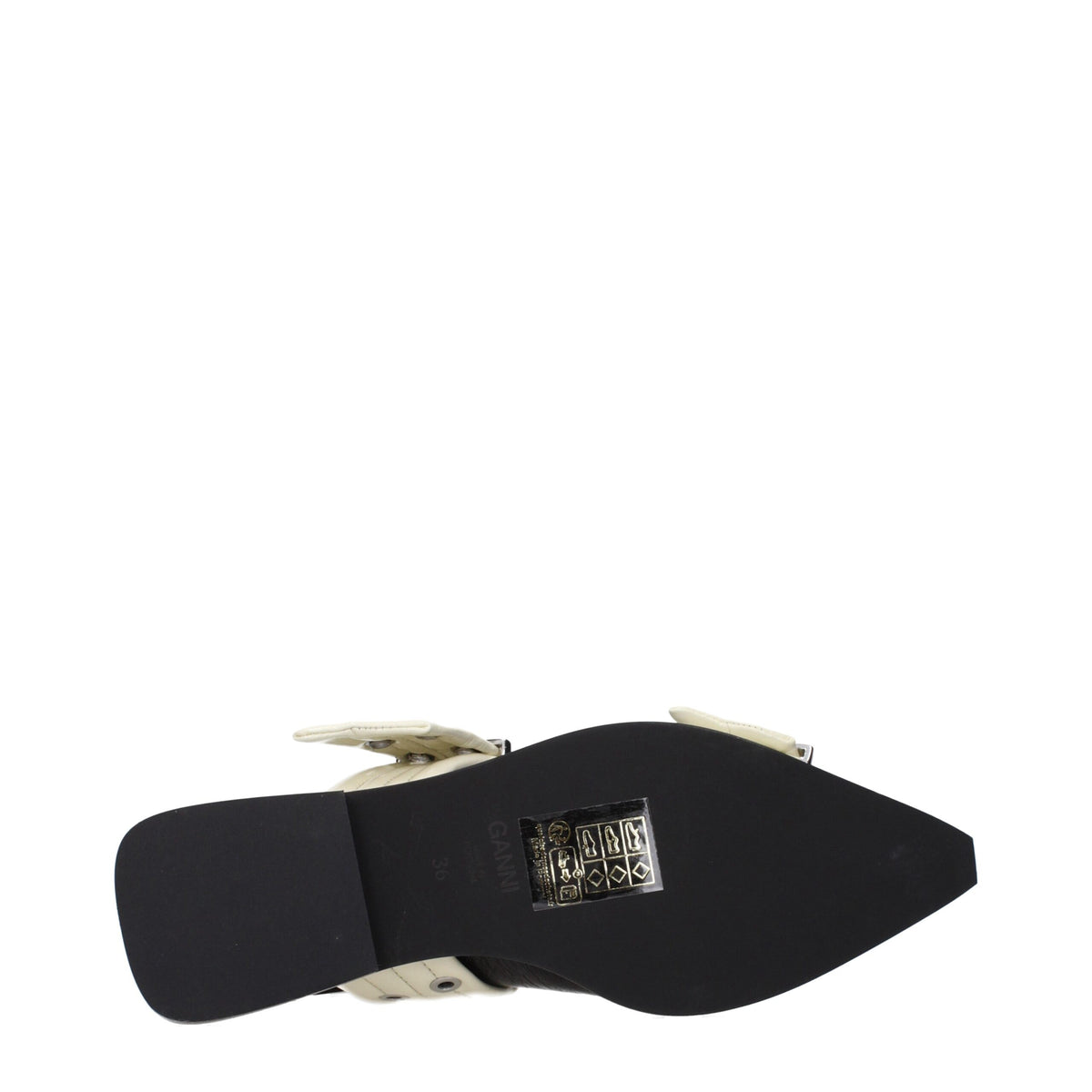 Ganni Black Polyethylene Flat Sandals - Élégance et Confort
