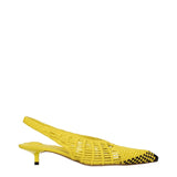 Jacquemus Yellow Leather Flat Sandals for Women