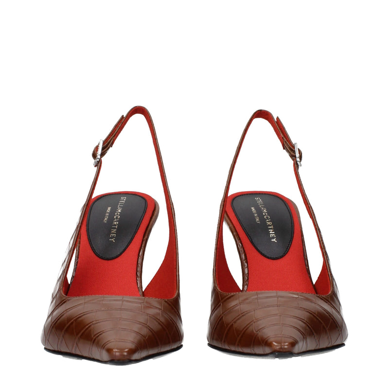 Stella McCartney Brown Leather High Heel Pumps - Eco-Friendly Elegance