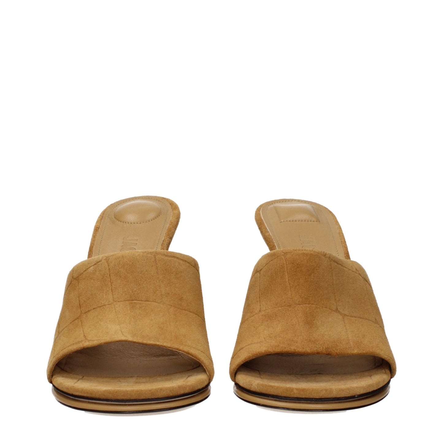Sandales à talons aiguilles en cuir marron de Jacquemus