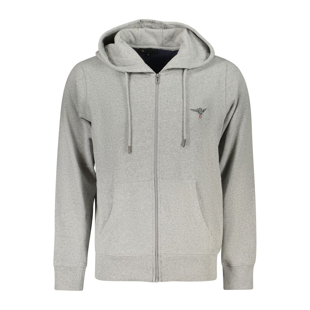 Sweat à capuche homme en coton gris Accademia Militare