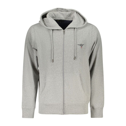 Sweat à capuche homme en coton gris Accademia Militare