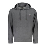 Accademia Militare Gray Recycled Cotton Men's Hooded Sweatshirt