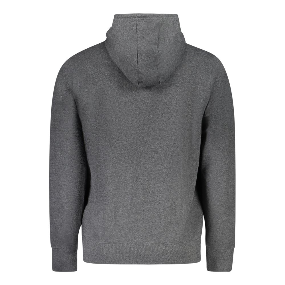 Accademia Militare Gray Recycled Cotton Men's Hooded Sweatshirt