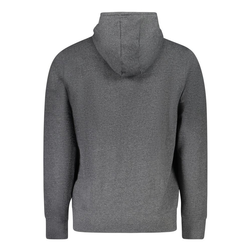 Accademia Militare Gray Recycled Cotton Men's Hooded Sweatshirt