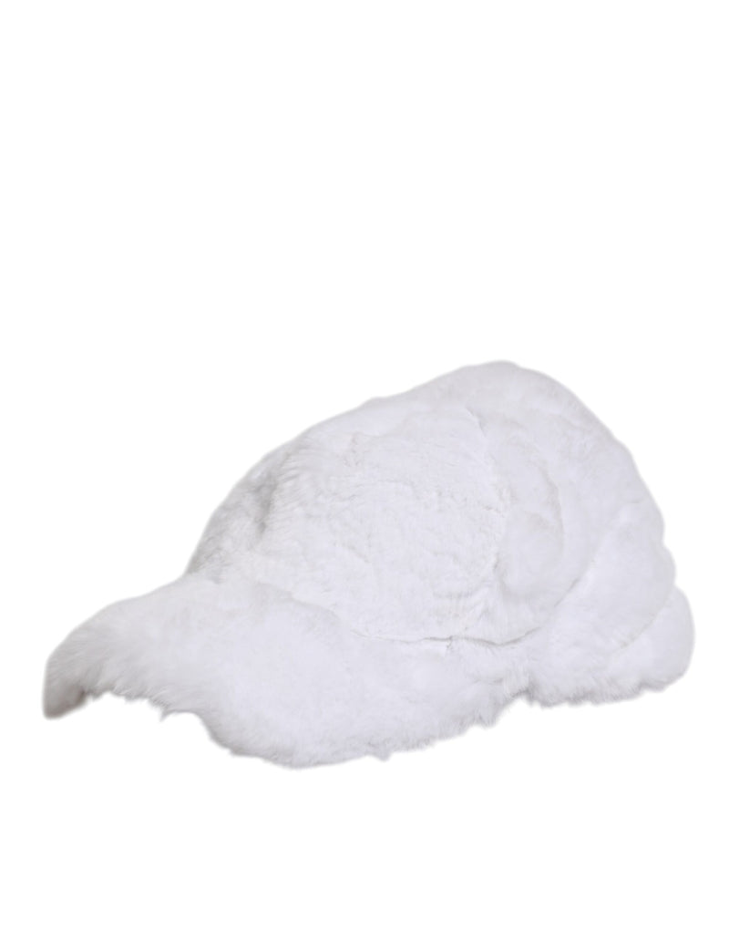 Casquette de baseball Dolce & Gabbana blanche en modacrylique pour homme, style rappeur.