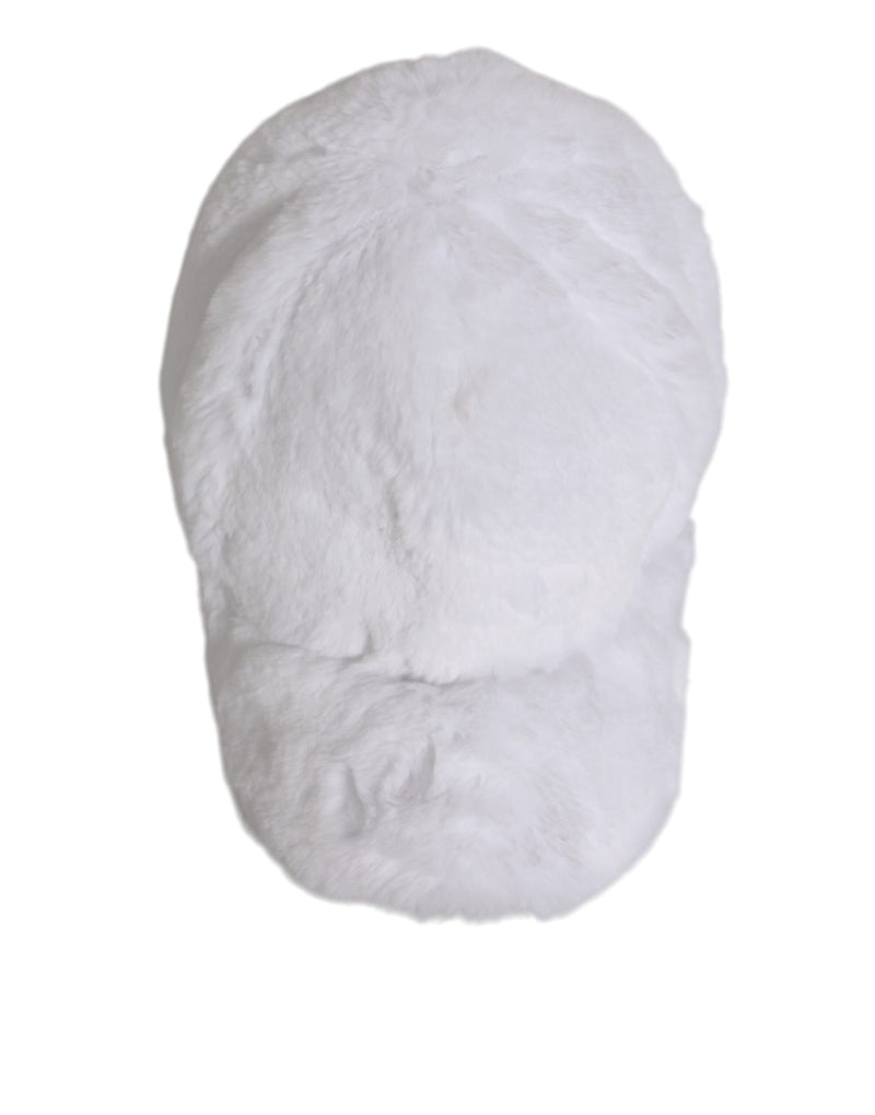 Casquette de baseball Dolce & Gabbana blanche en modacrylique pour homme, style rappeur.