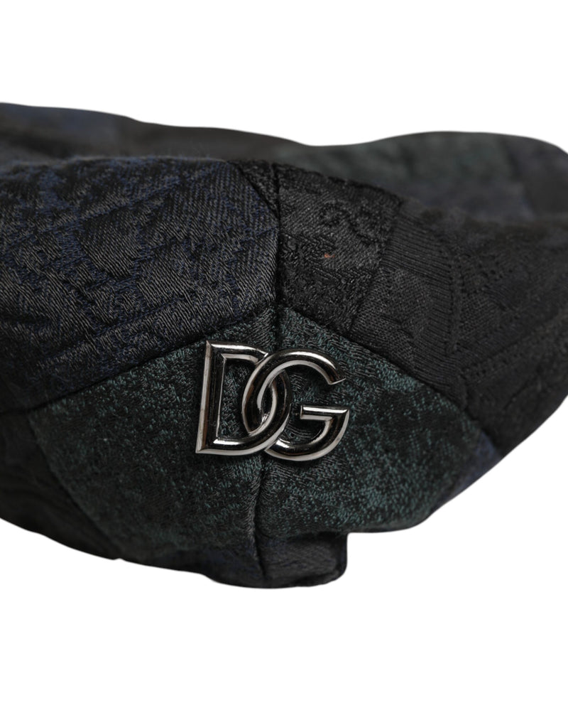 Casquette gavroche Dolce & Gabbana en polyester noir pour homme