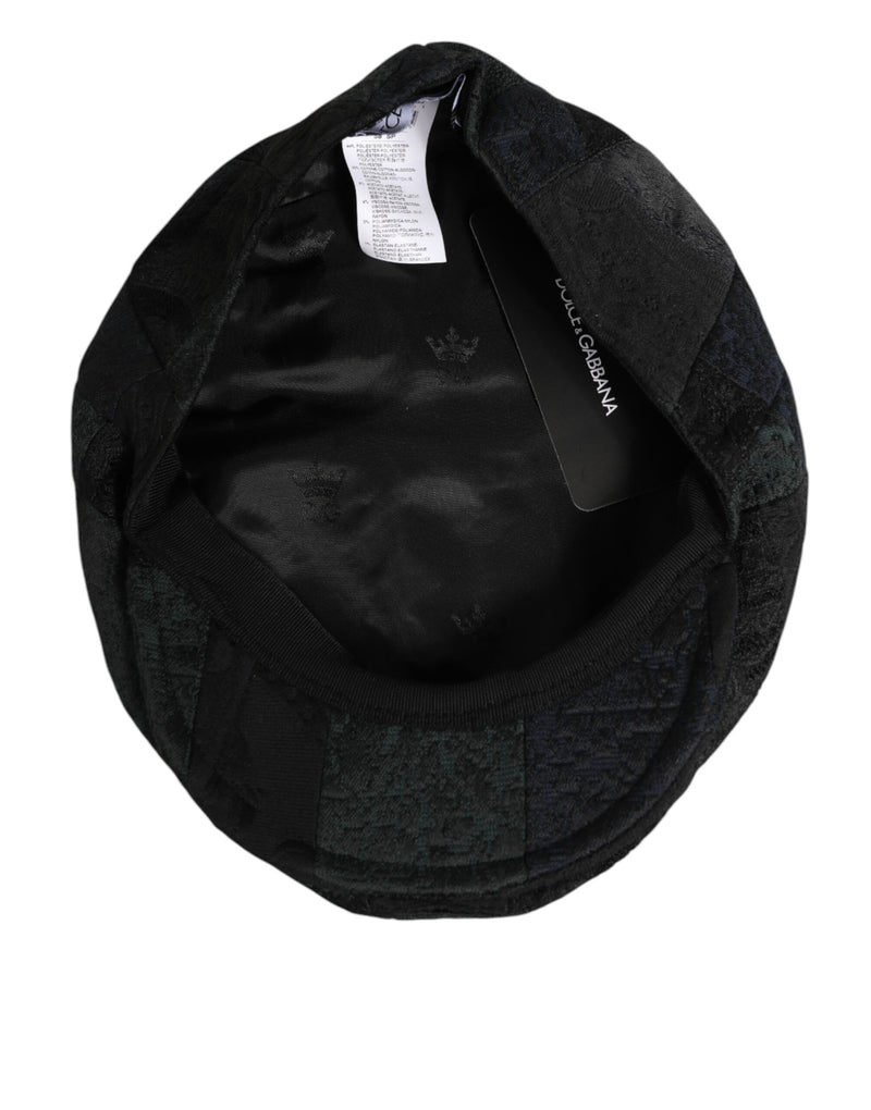 Casquette gavroche Dolce & Gabbana en polyester noir pour homme