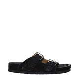 Isabel Marant Black Leather Slippers Sandals for Stylish Comfort