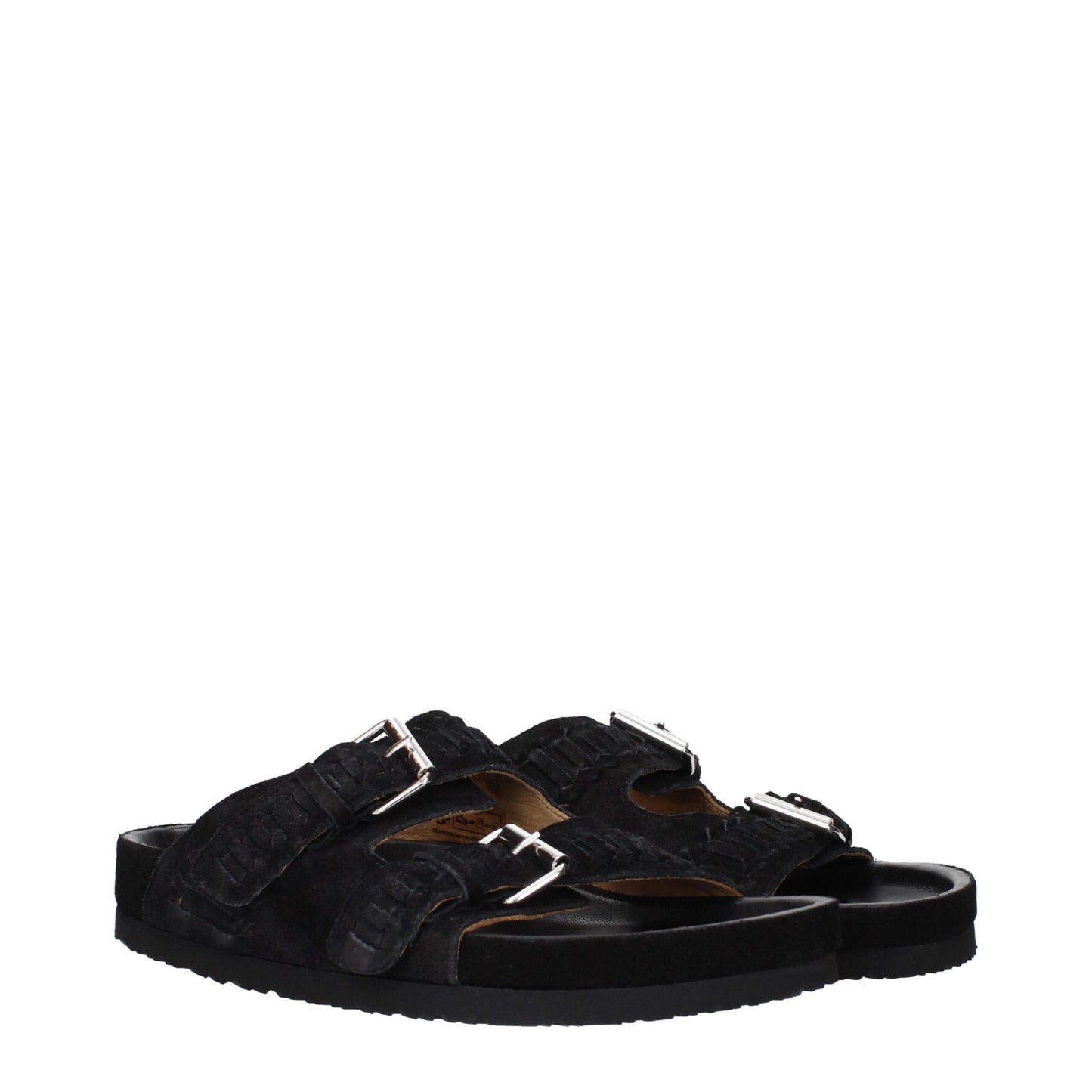 Sandales-chaussons en cuir noir Isabel Marant
