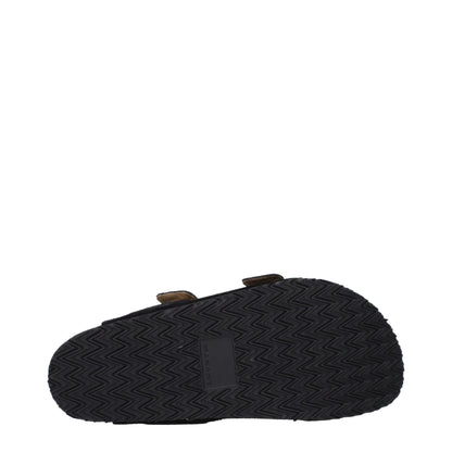 Sandales-chaussons en cuir noir Isabel Marant