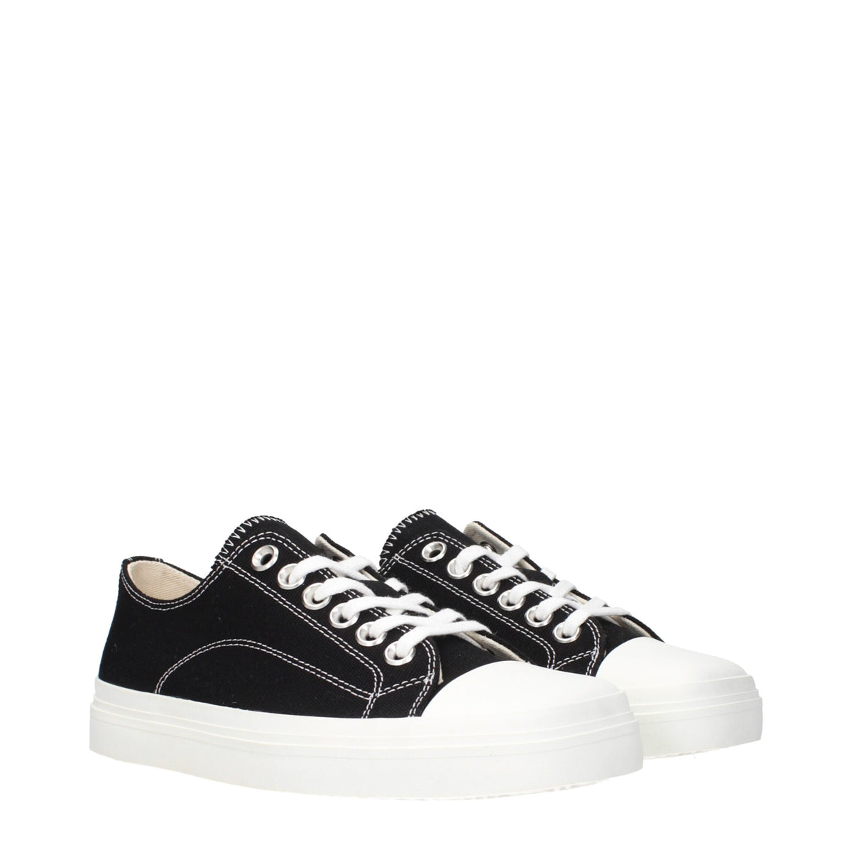 Moschino Black Fabric Low Tops Sneakers for Women - Stylish Comfort