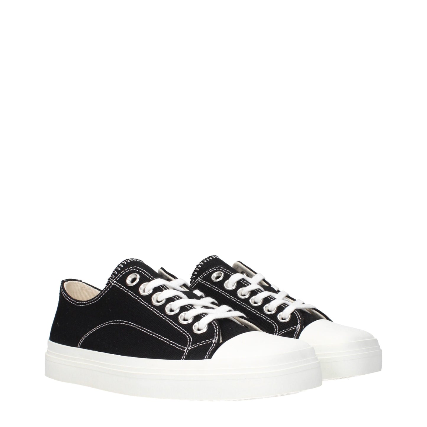 Baskets basses en tissu noir Moschino