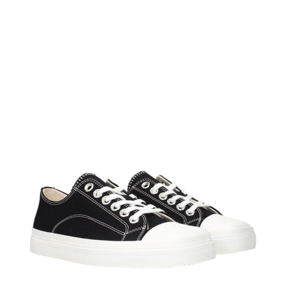Baskets basses en tissu noir Moschino