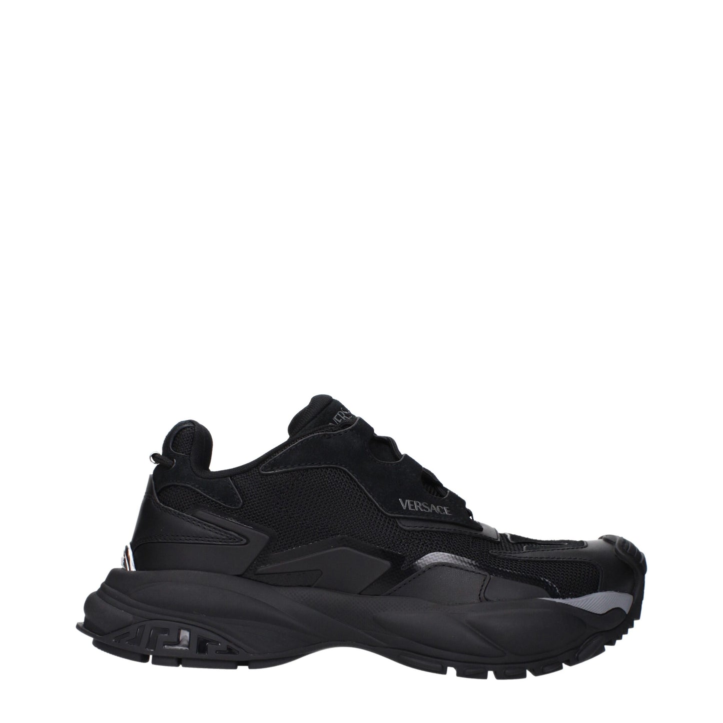 Sneakers de sport en tissu noir Versace