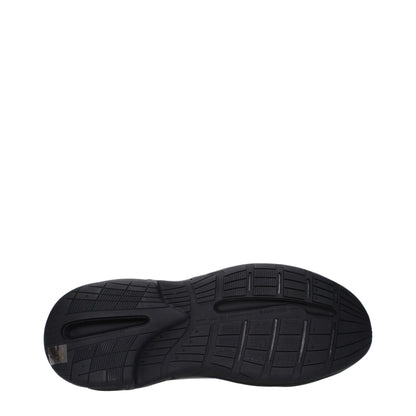 Sneakers de sport en cuir noir Balmain