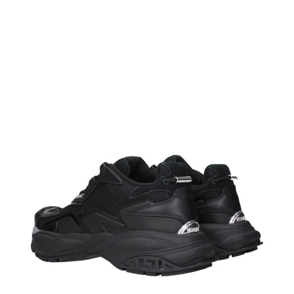 Sneakers de sport en tissu noir Versace