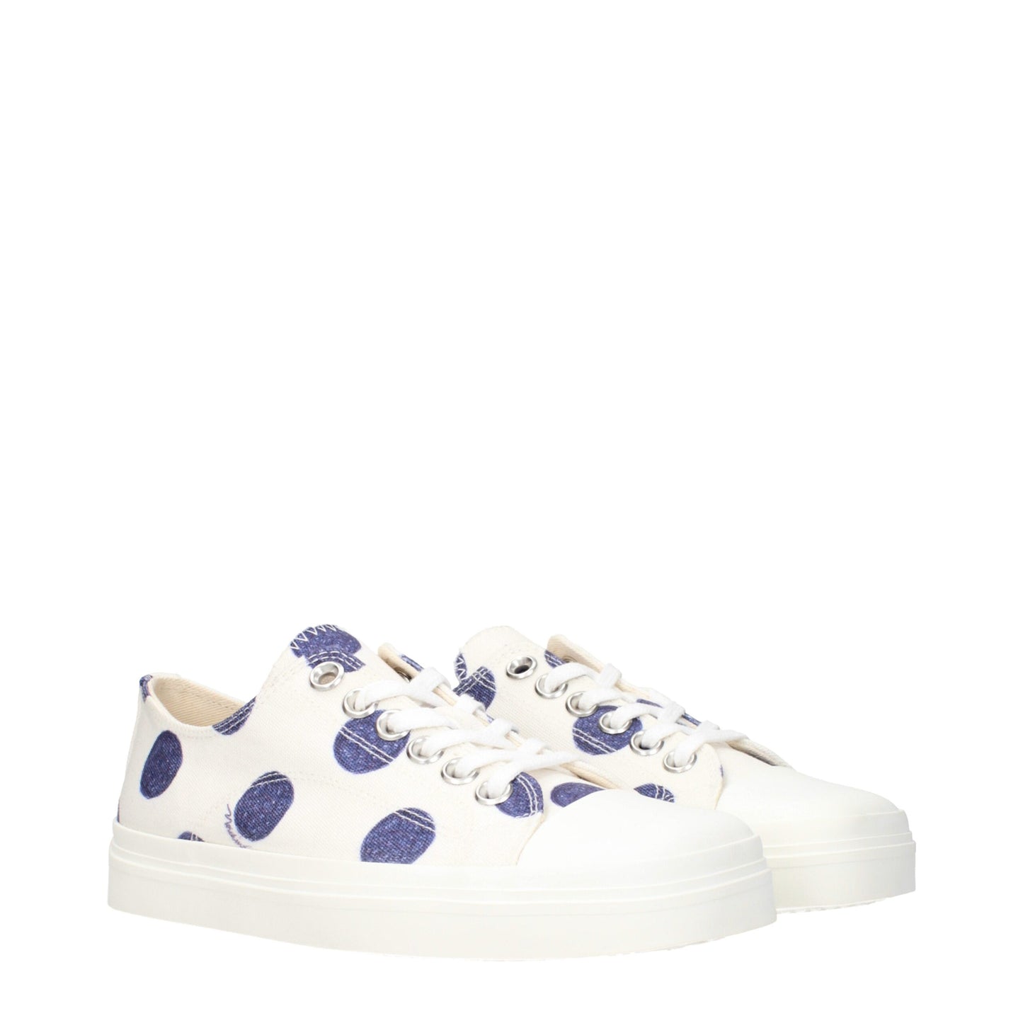 Baskets basses en tissu blanc Moschino