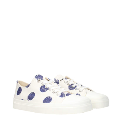 Baskets basses en tissu blanc Moschino