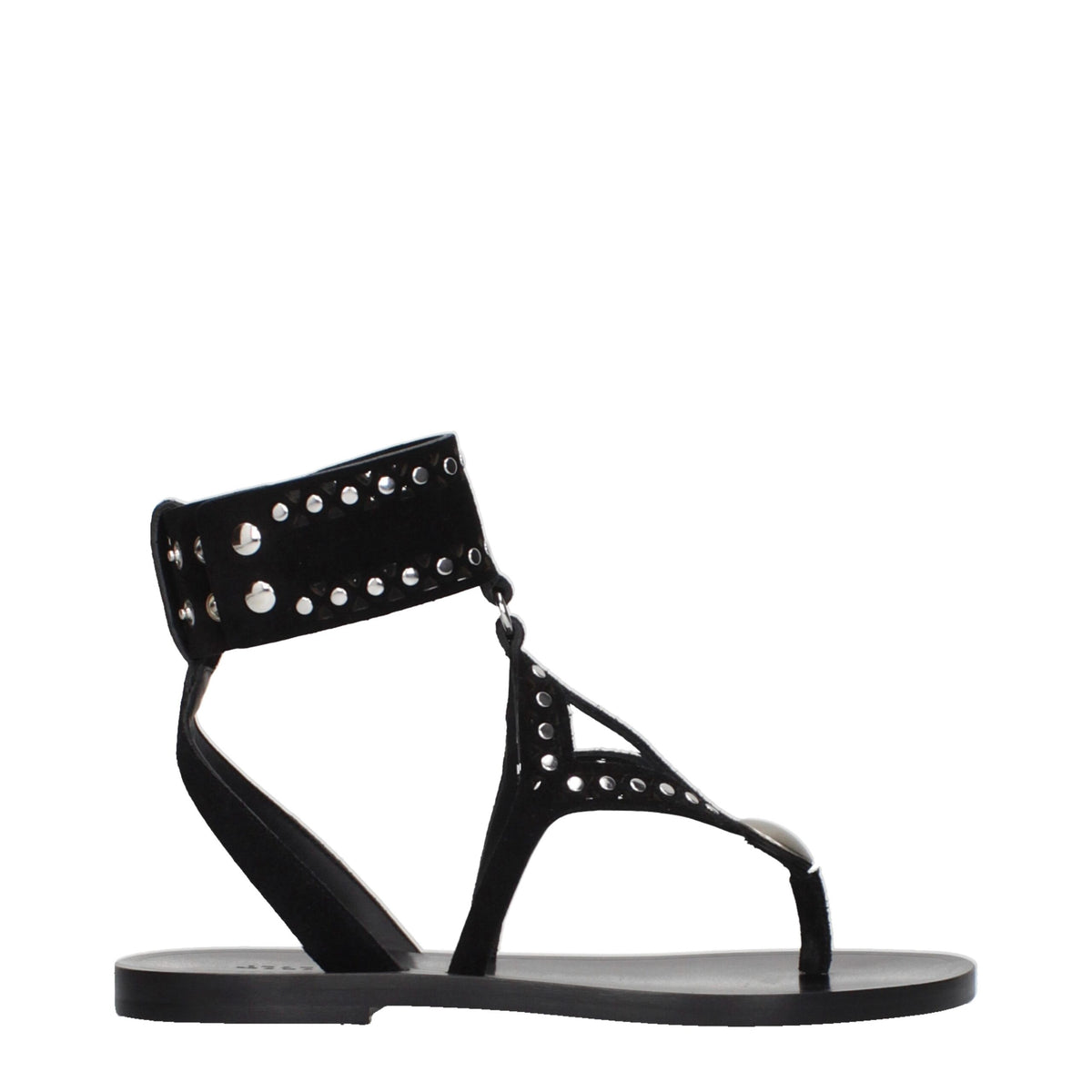 Isabel Marant Black Leather Flip-Flop Sandals - Stylish Comfort