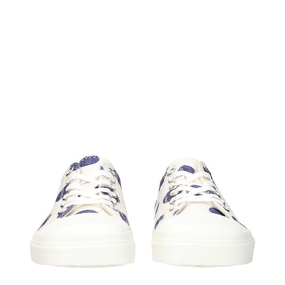 Baskets basses en tissu blanc Moschino