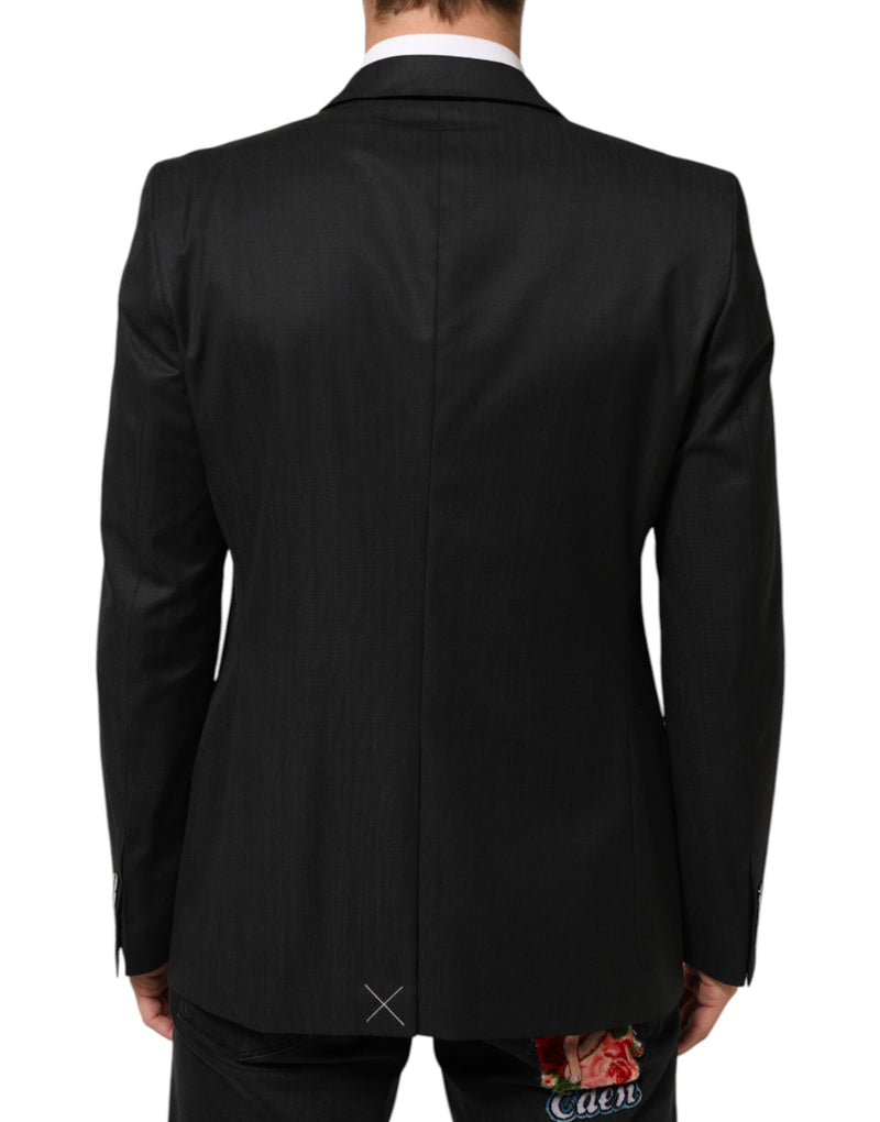 Dolce &amp; Gabbana Zwarte Enkellaags Herenjas MARTINI Blazer