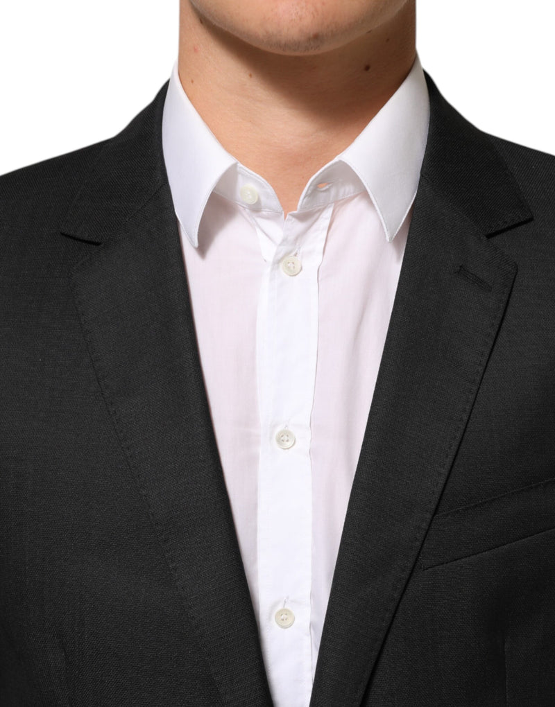 Dolce &amp; Gabbana Zwarte Enkellaags Herenjas MARTINI Blazer