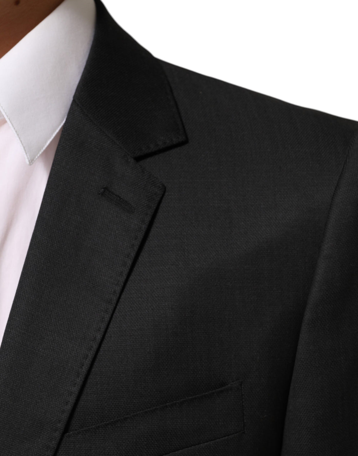 Dolce &amp; Gabbana, manteau homme noir à simple boutonnage, modèle MARTINI, type blazer.