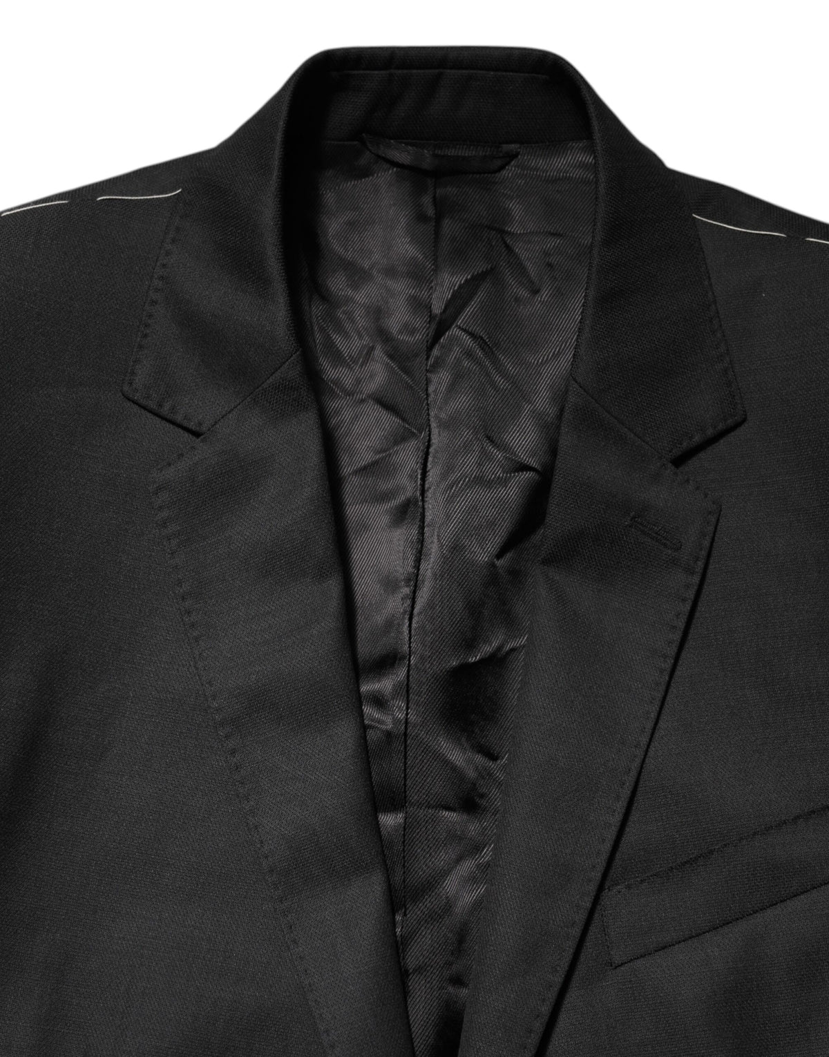 Dolce &amp; Gabbana, manteau homme noir à simple boutonnage, modèle MARTINI, type blazer.