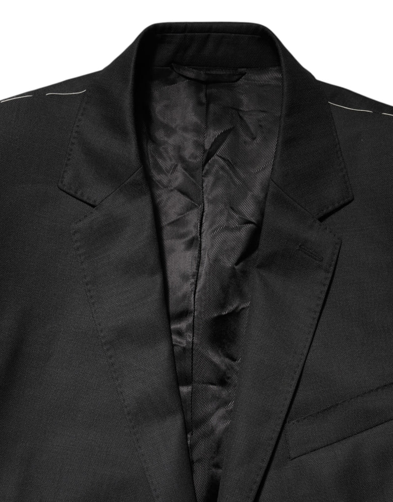 Dolce &amp; Gabbana Zwarte Enkellaags Herenjas MARTINI Blazer