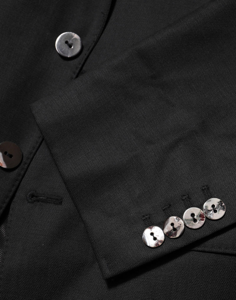 Dolce &amp; Gabbana Zwarte Enkellaags Herenjas MARTINI Blazer