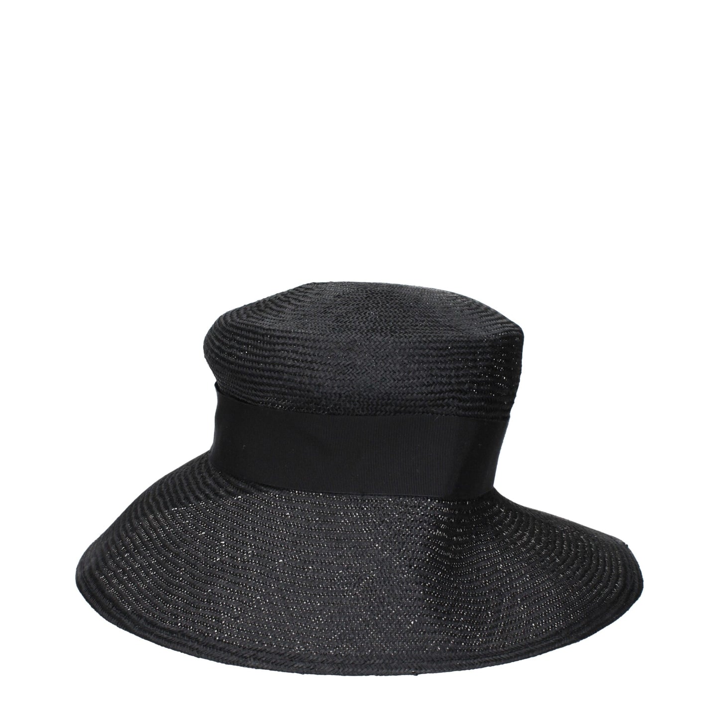 Chapeaux de soleil en fibres noires Max Mara
