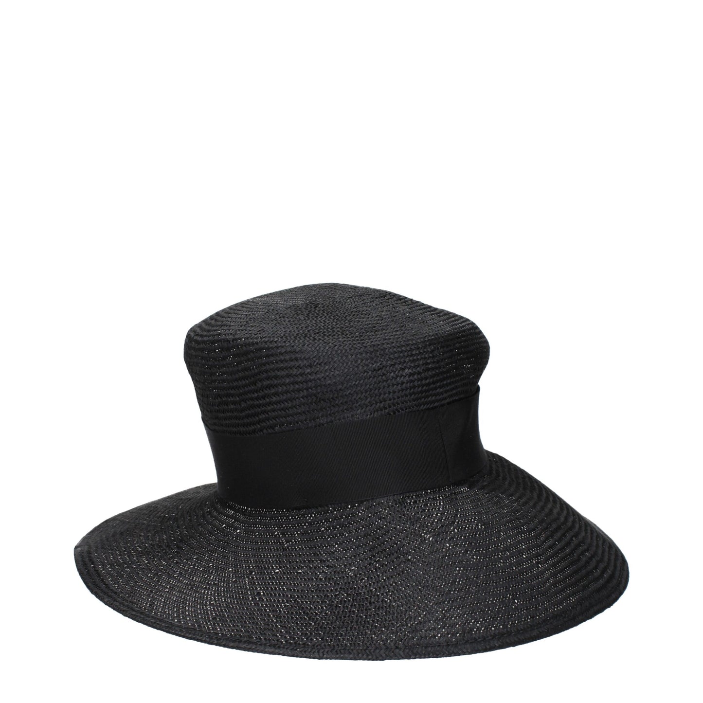 Chapeaux de soleil en fibres noires Max Mara