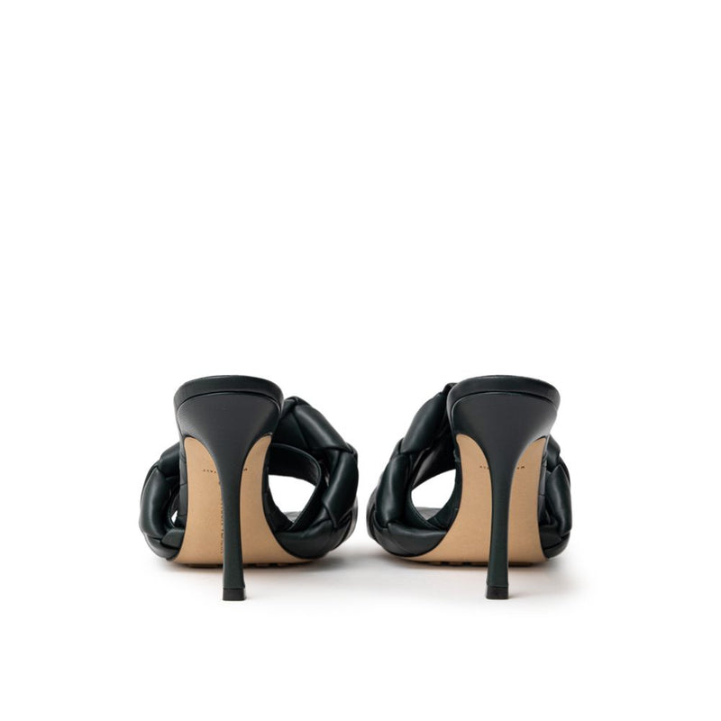 Bottega Veneta Lido Mule Sandal in Dark Green