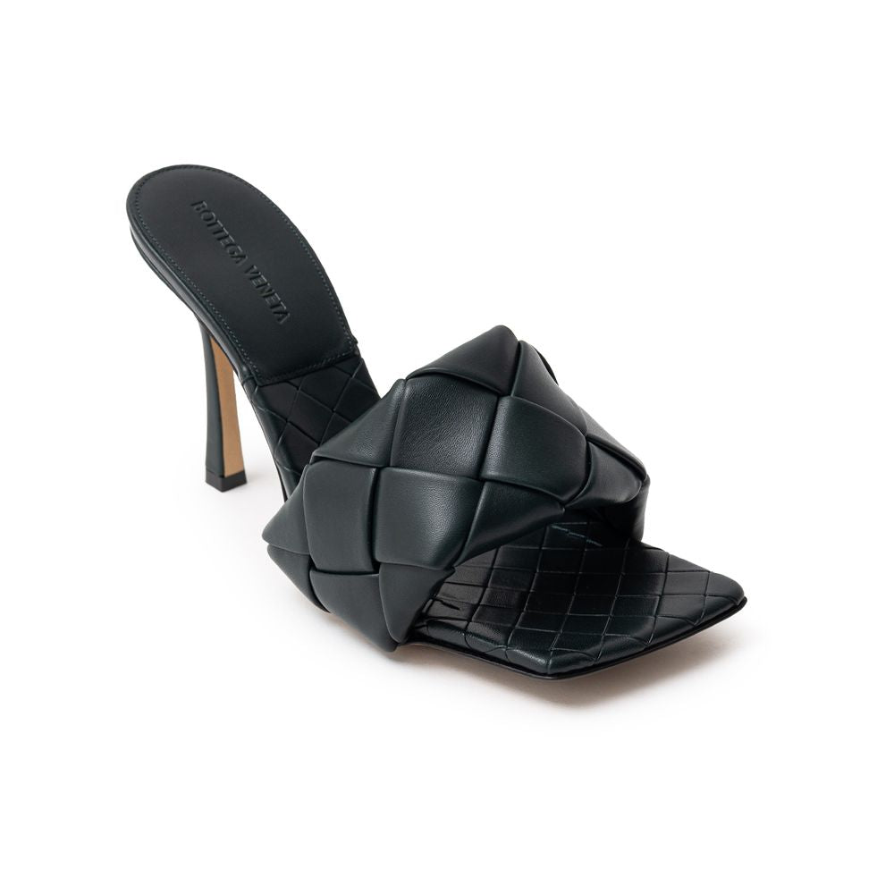 Bottega Veneta Lido Mule Sandal in Dark Green