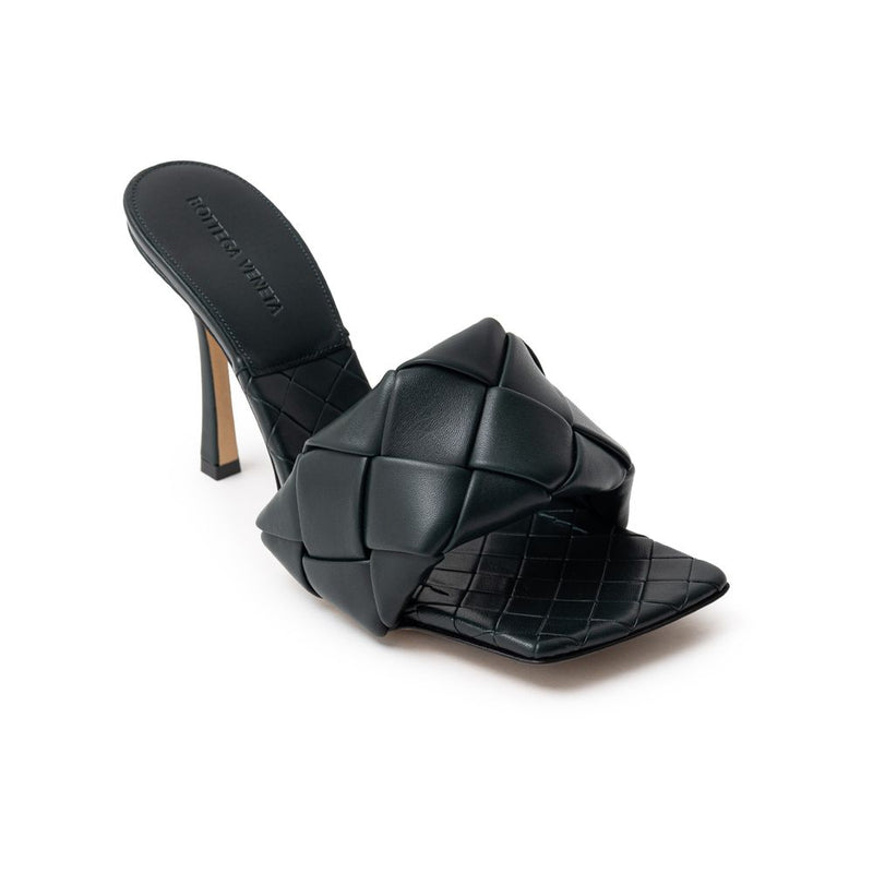 Bottega Veneta Lido Mule Sandal in Dark Green