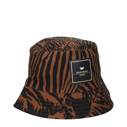 Chapeaux de paille Max Mara en coton brun