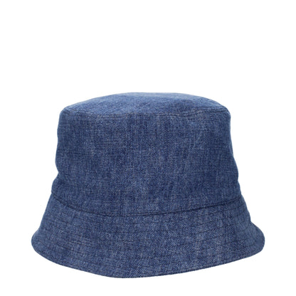 Chapeaux de soleil en coton bleu Miu Miu