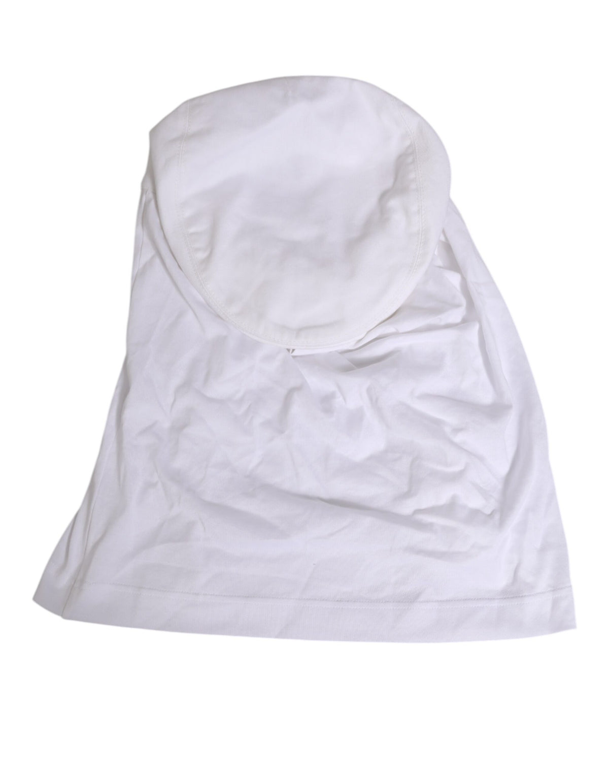 Cagoule de baseball Dolce & Gabbana en coton blanc avec logo DG et plaque