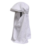 Cagoule de baseball Dolce & Gabbana en coton blanc avec logo DG et plaque