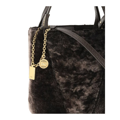 Sac Spin Tote en peau de mouton retournée Chloé, petit modèle