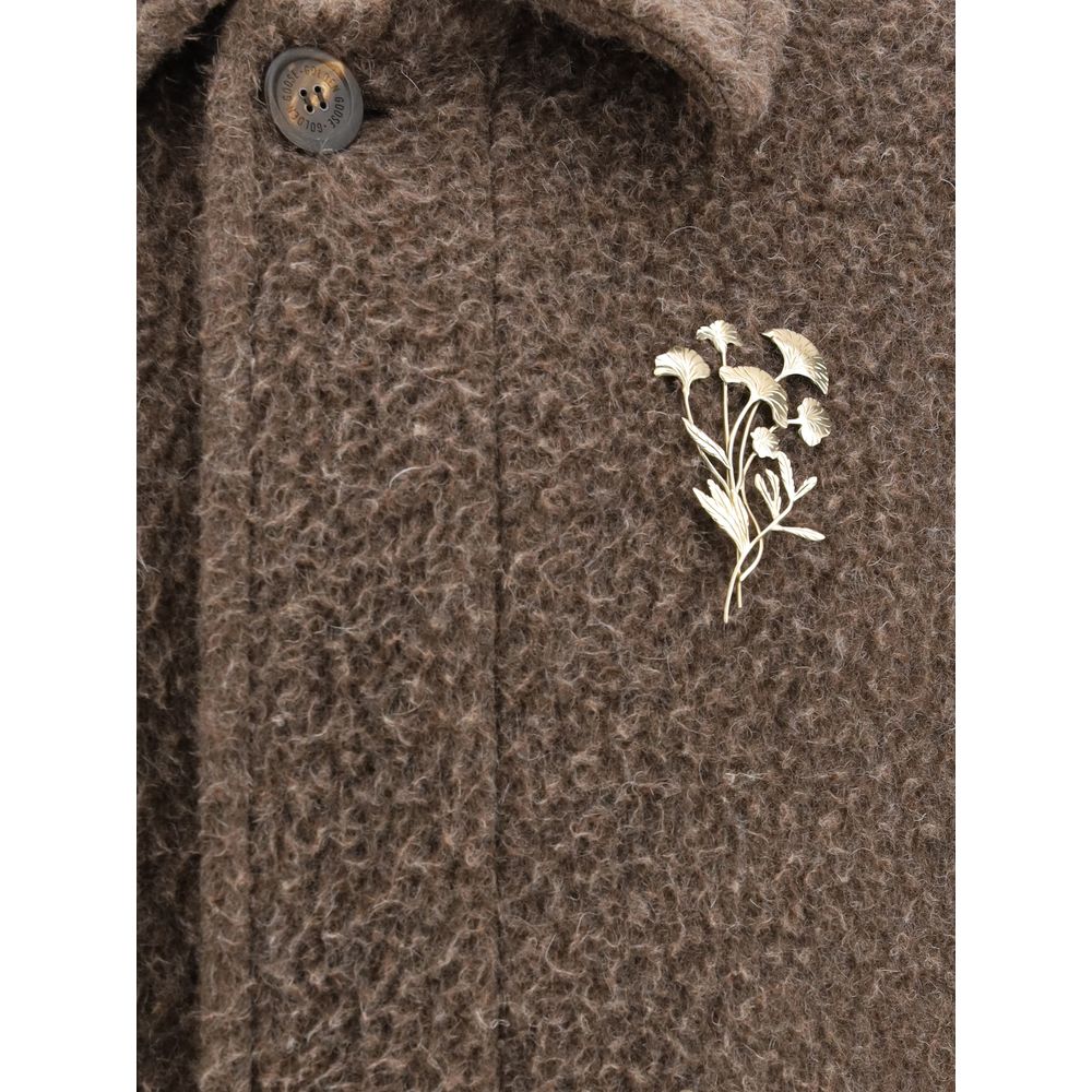Manteau en Viscose Marron Golden Goose - Journey Single-breasted
