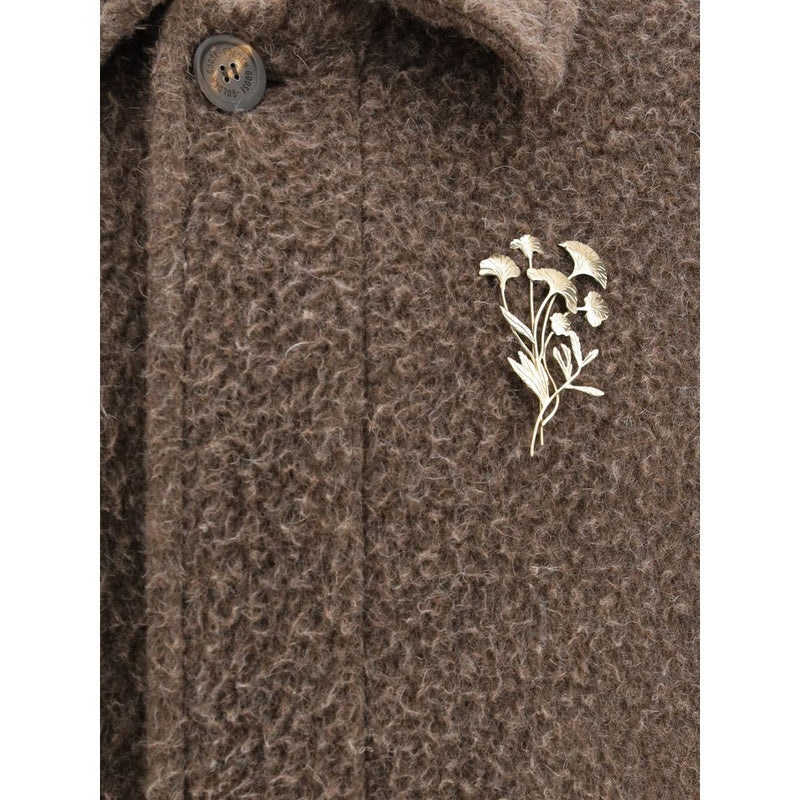 Manteau en Viscose Marron Golden Goose - Journey Single-breasted