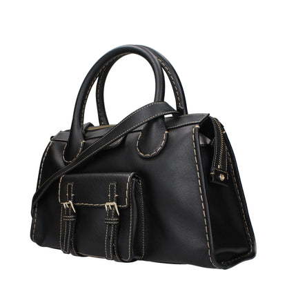 Sacs à main en cuir noir Chloé