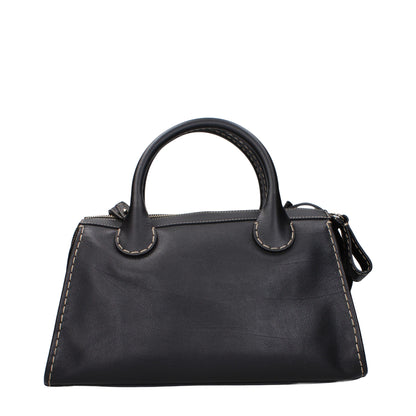 Sacs à main en cuir noir Chloé