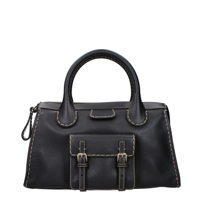 Sacs à main en cuir noir Chloé