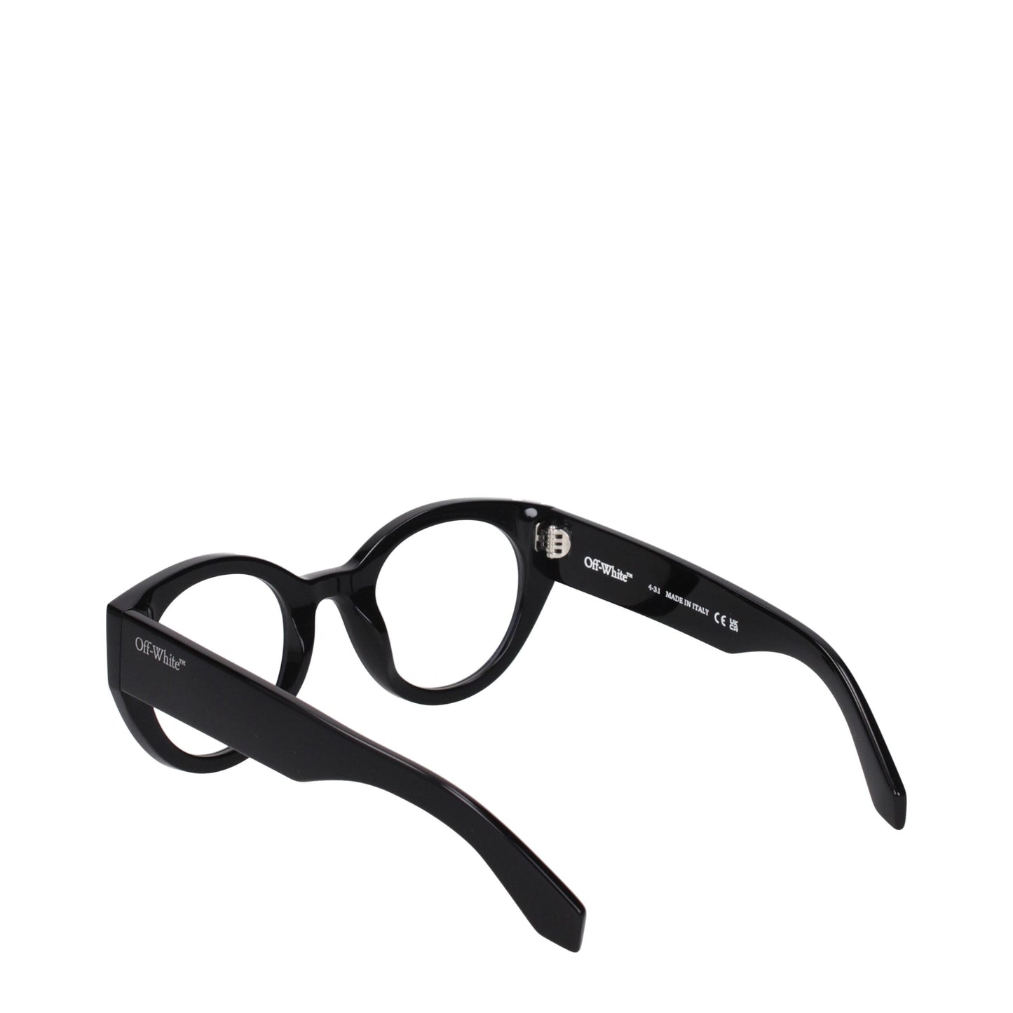 Lunettes de soleil en acétate blanc cassé et noir